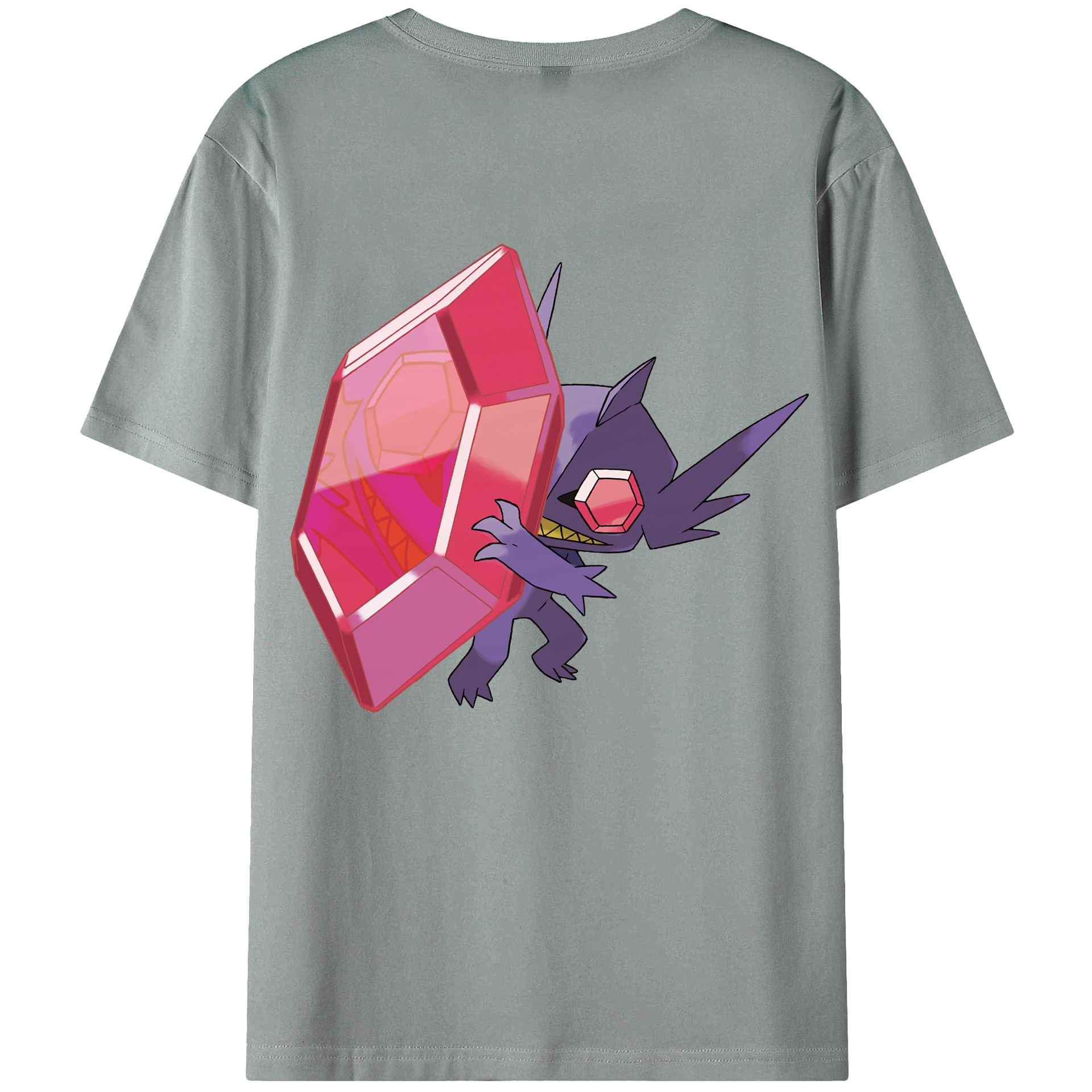（画像用） ポケットモンスター Pokémon 綿100％ メンズ半袖Tシャツ（バックプリント） 通気性